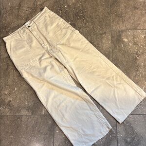 Bohme cream wide leg carpenter jeans, 30